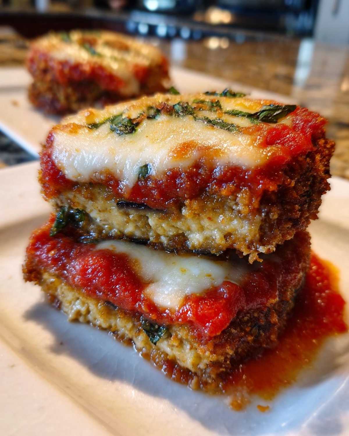 Eggplant Parmesan Stacks - detail 3