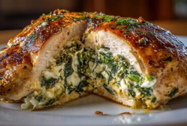 Feta and Spinach Stuffed Chicken Breast