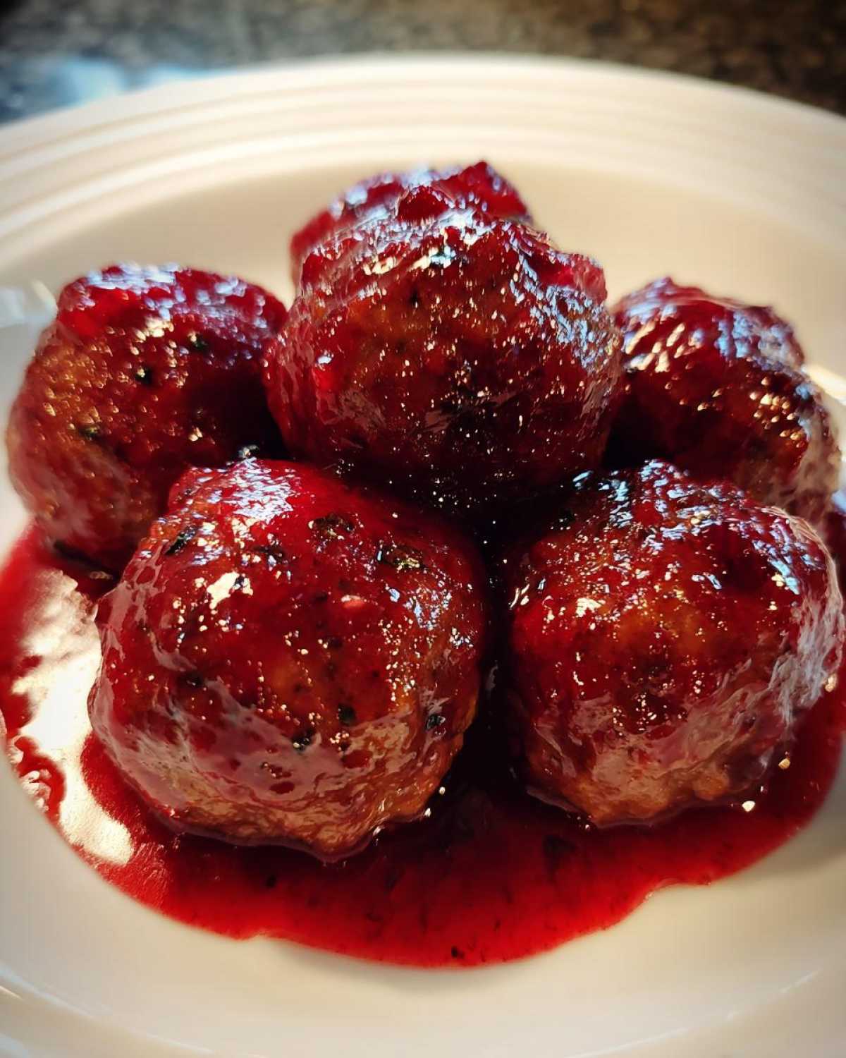 Holiday Cranberry Meatballs - detail 2