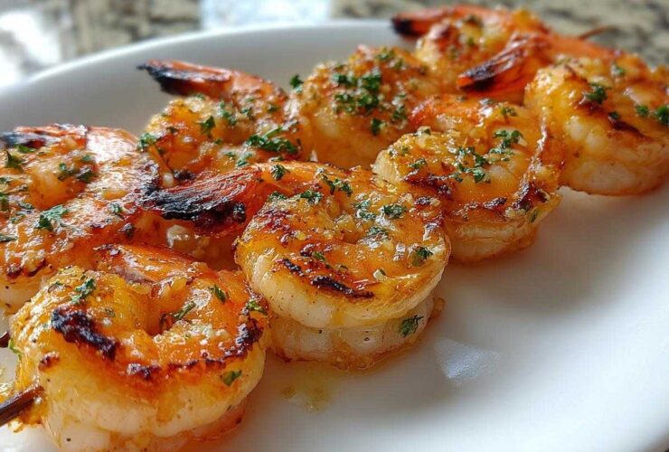Lemon Garlic Shrimp Skewers