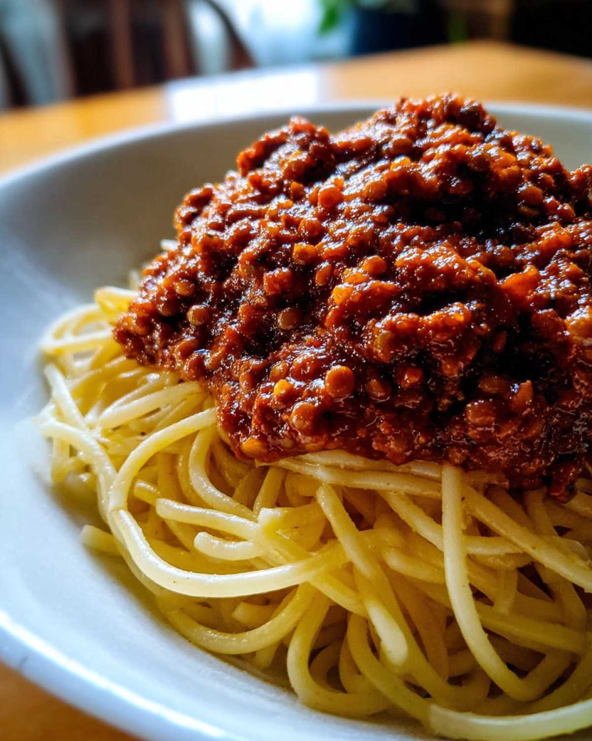 Lentil Bolognese - detail 1
