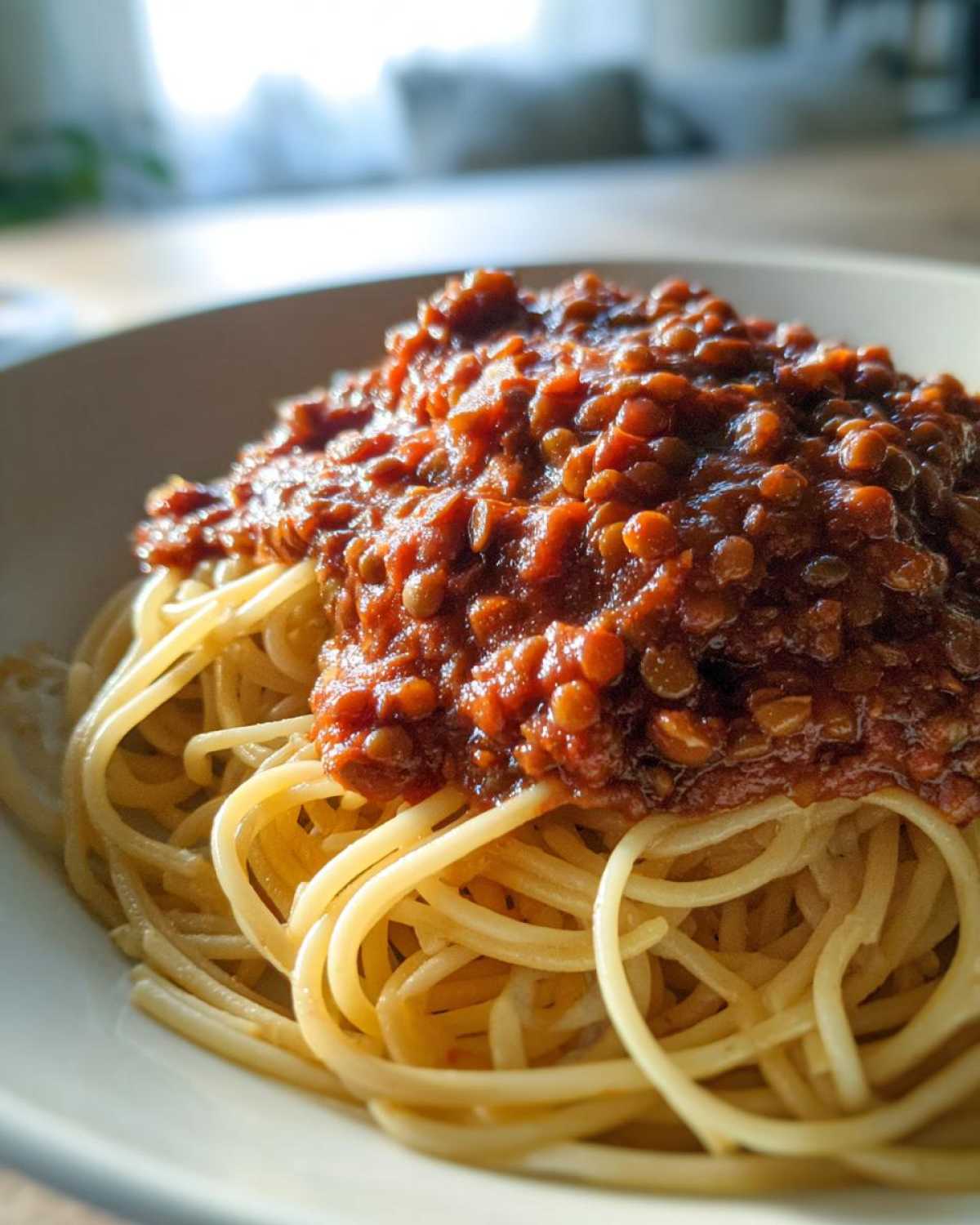 Lentil Bolognese - detail 3