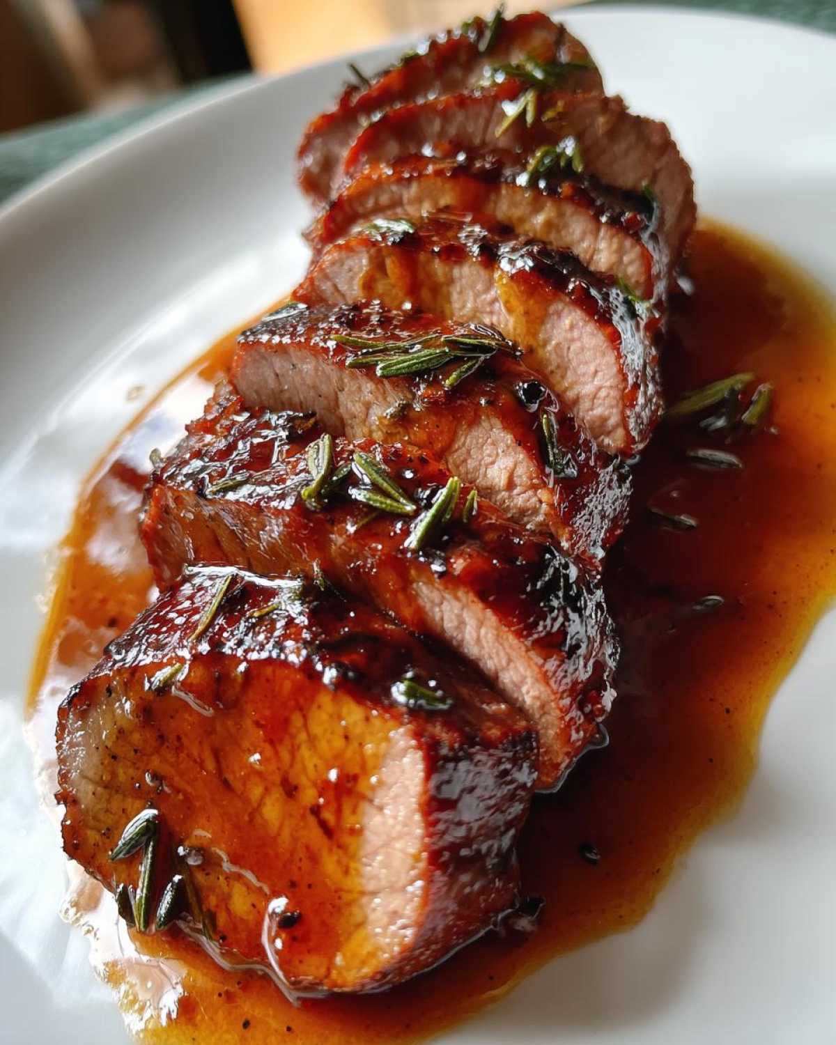 Pork Tenderloin with Apple Cider Glaze - detail 1