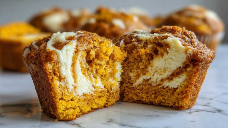Pumpkin Cream Cheese Swirl Muffins