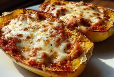 Spaghetti Squash Lasagna Boats