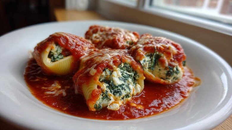 Spinach Feta Stuffed Shells