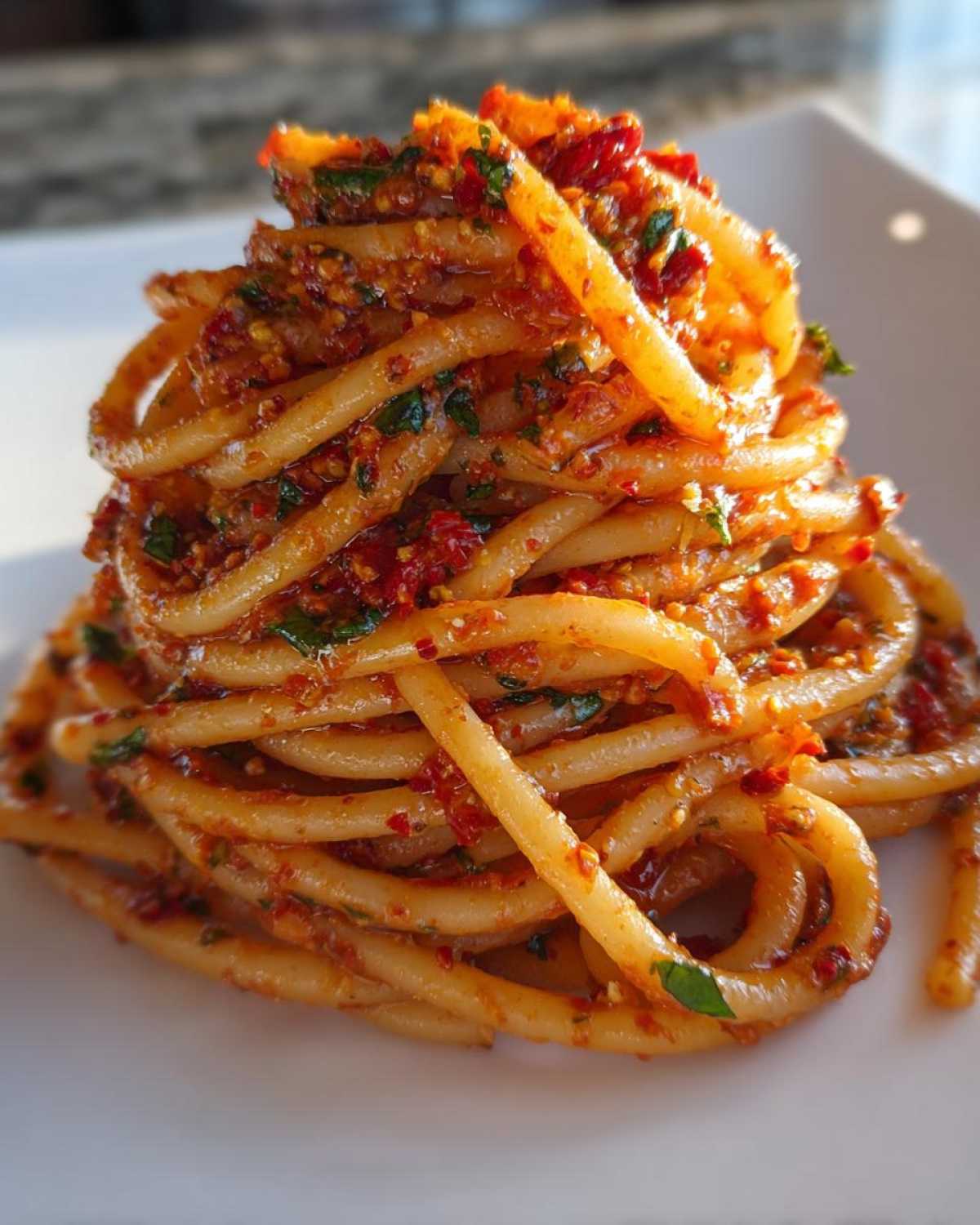 Sun-Dried Tomato Pesto Pasta - detail 2