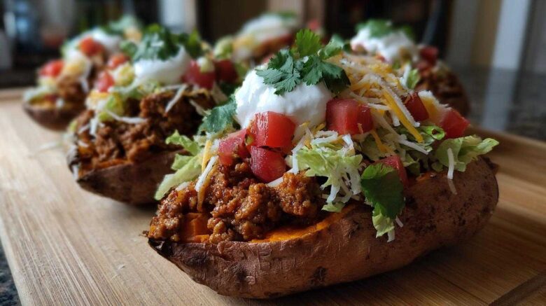 Taco Stuffed Sweet Potatoes
