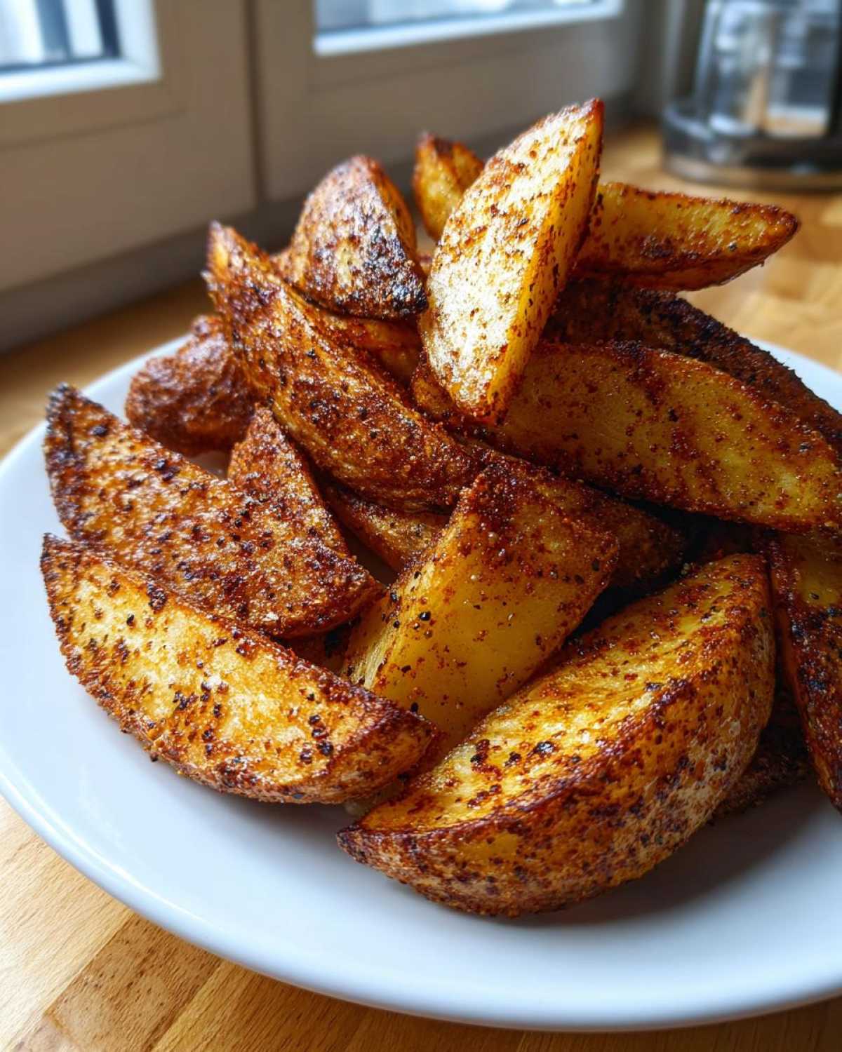 air fryer potato wedges - detail 3