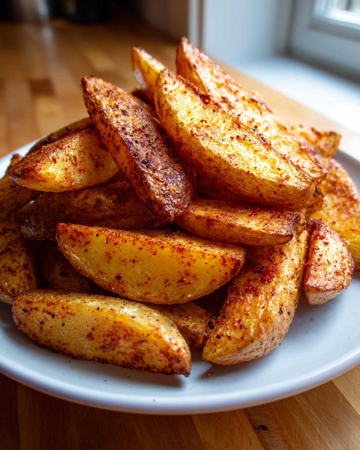 air fryer potato wedges - detail 4