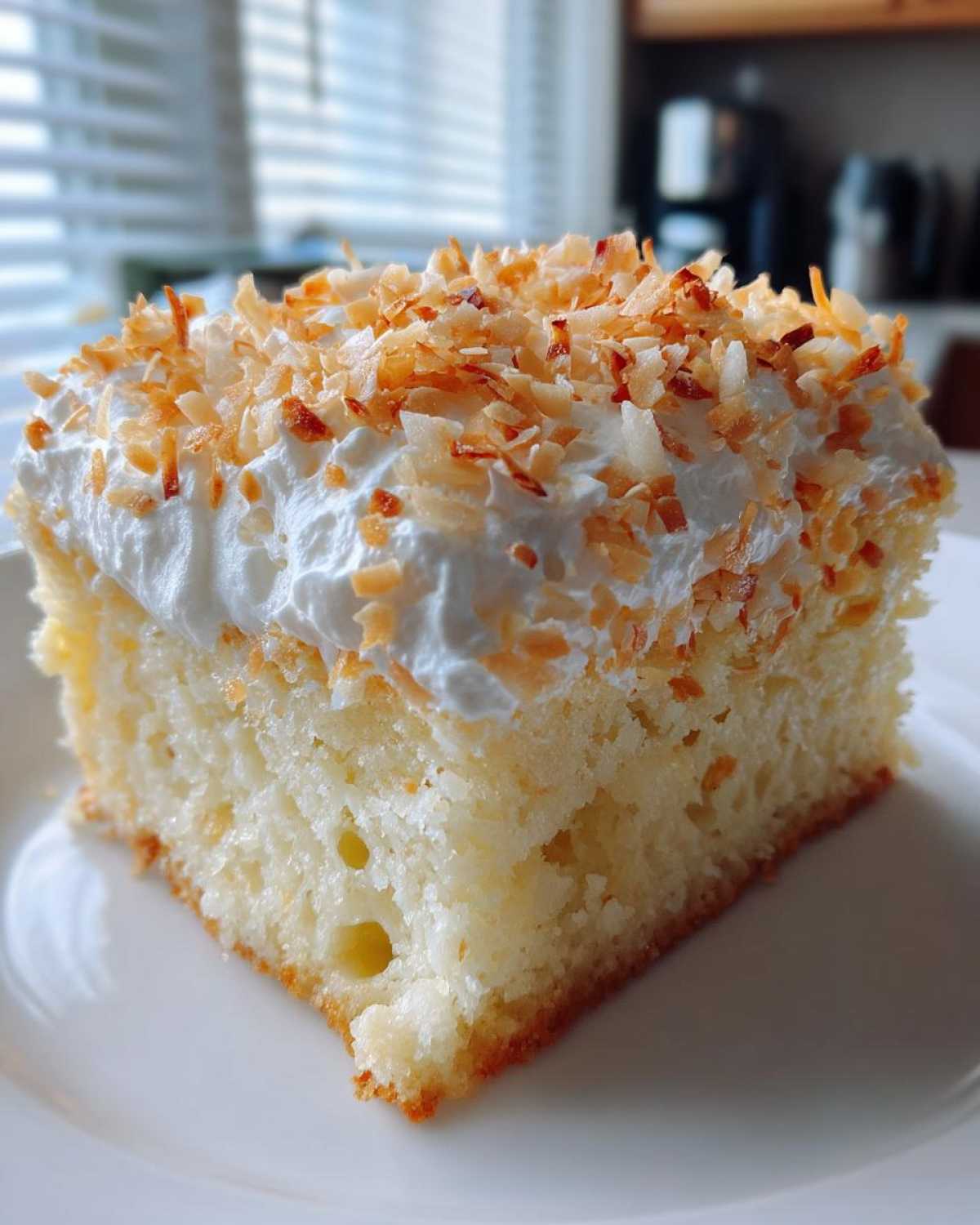 coconut poke cake - detail 1