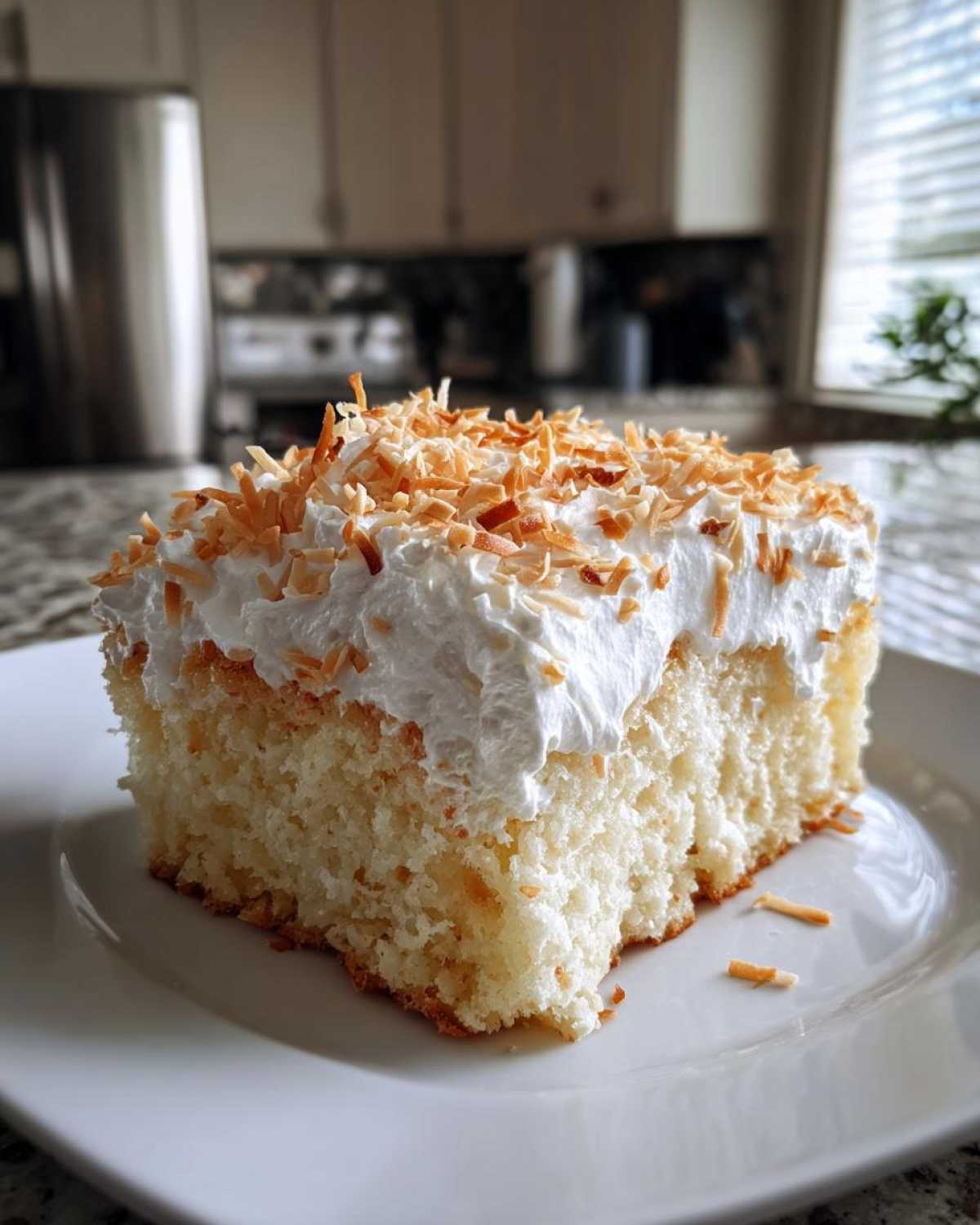 coconut poke cake - detail 3