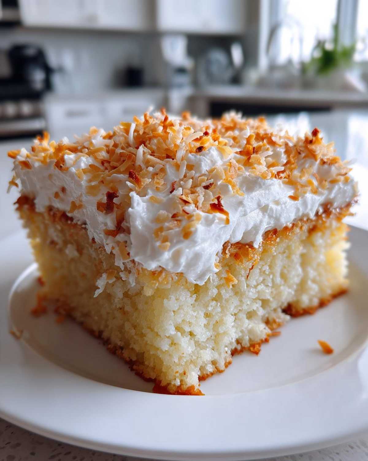 coconut poke cake - detail 4