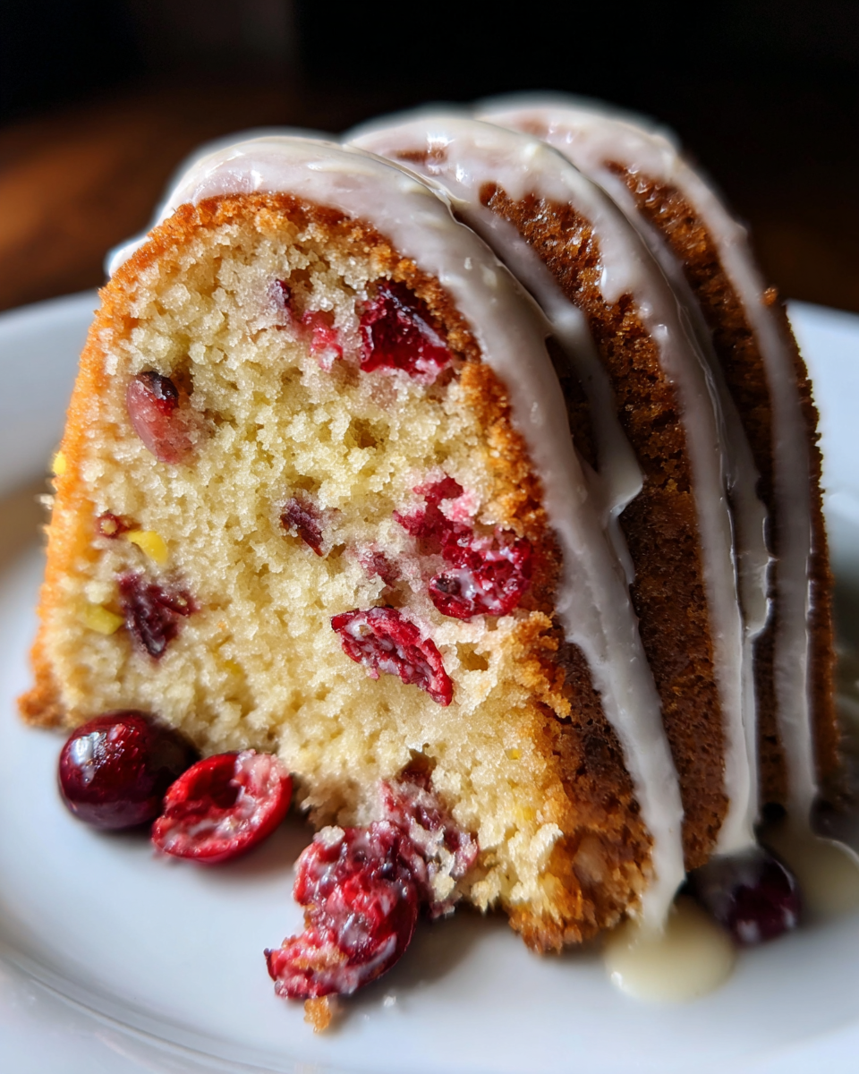 cranberry orange cake - detail 3