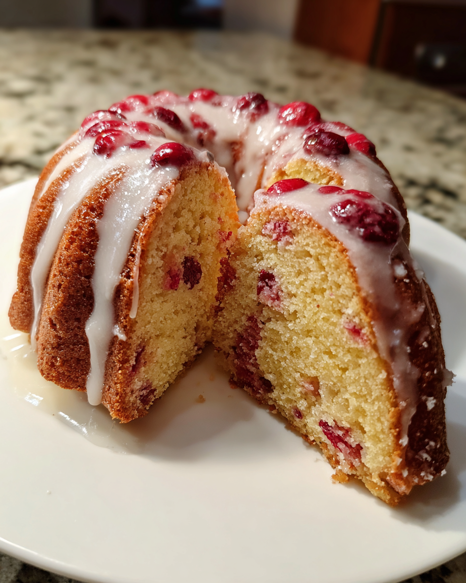 cranberry orange cake - detail 4