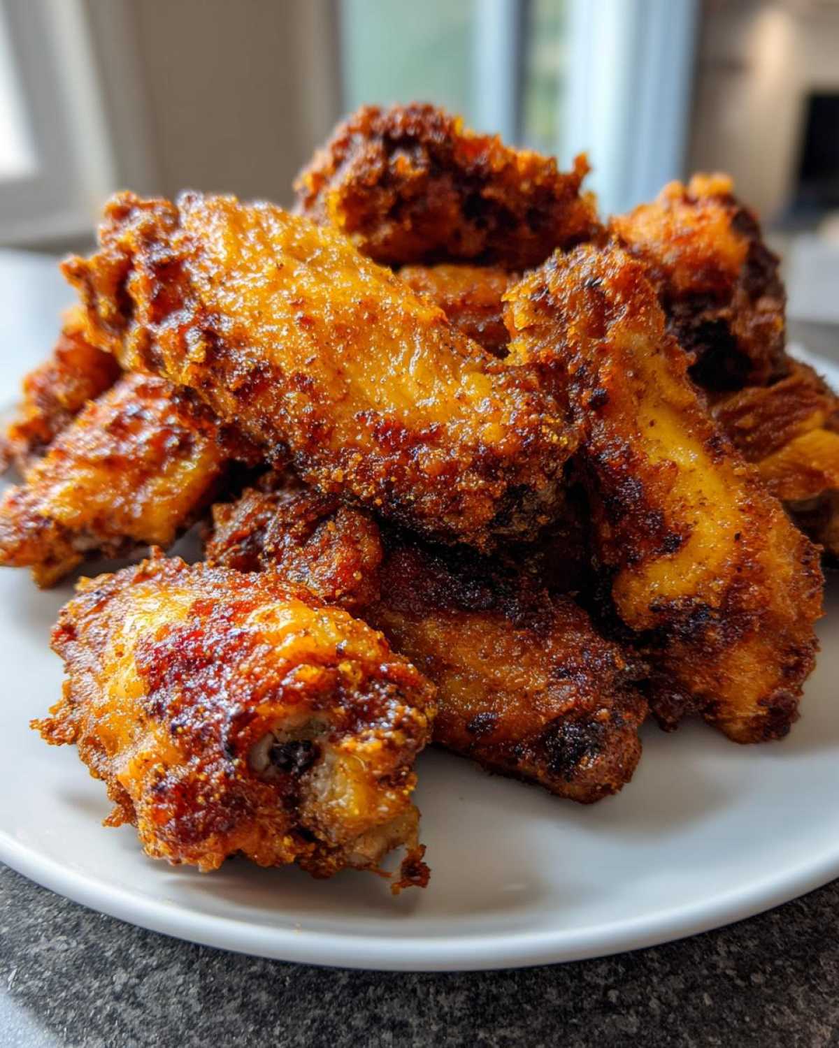 crispy air fryer chicken wings - detail 2