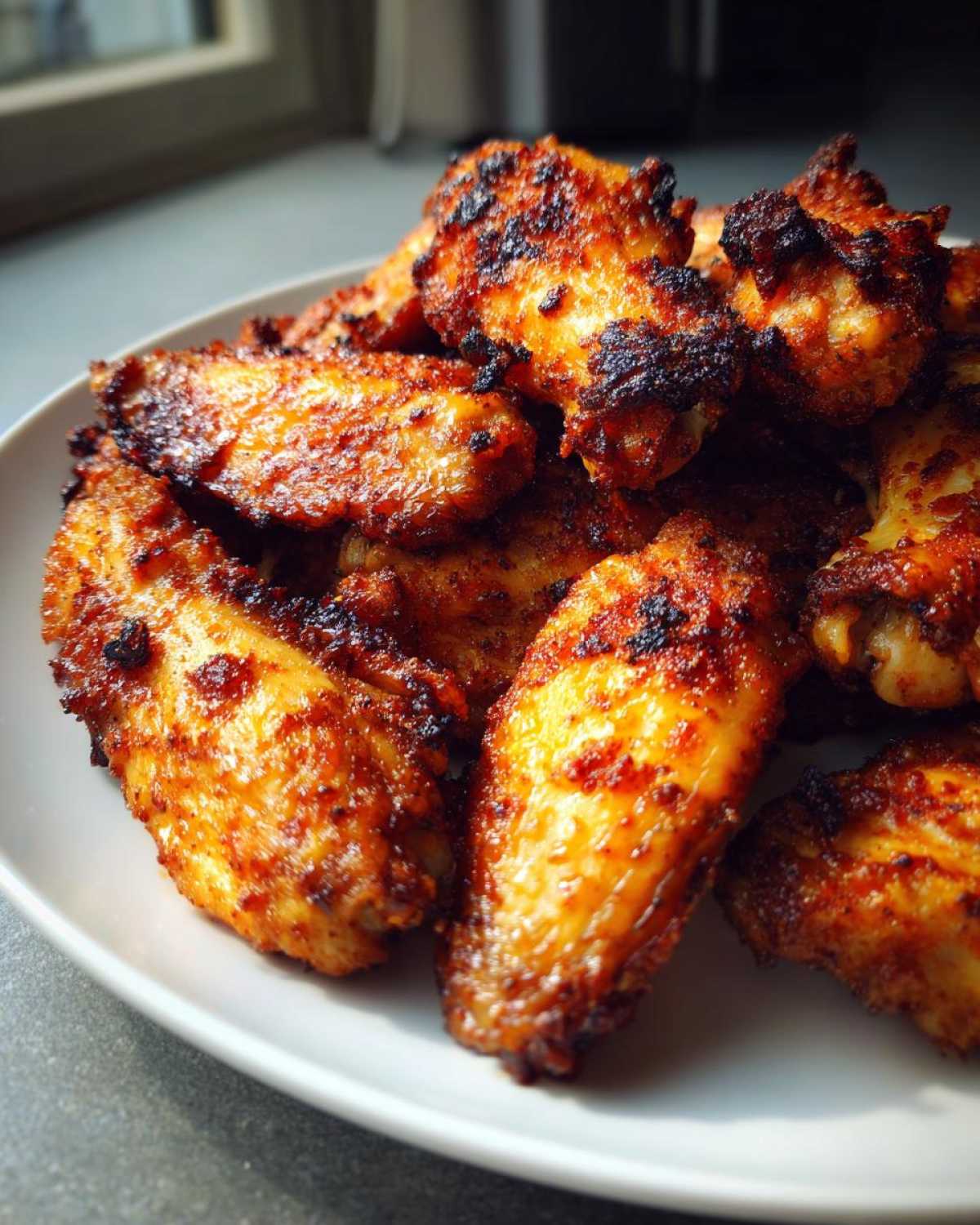 crispy air fryer chicken wings - detail 3