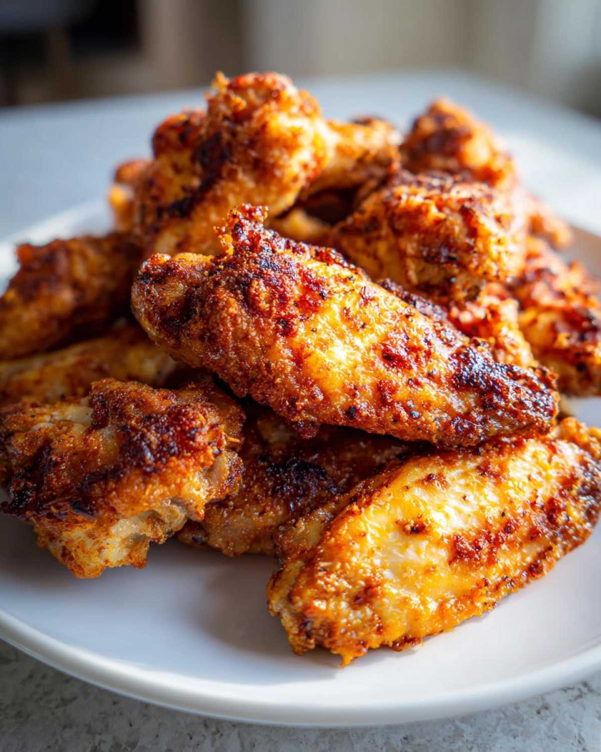 crispy air fryer chicken wings - detail 4