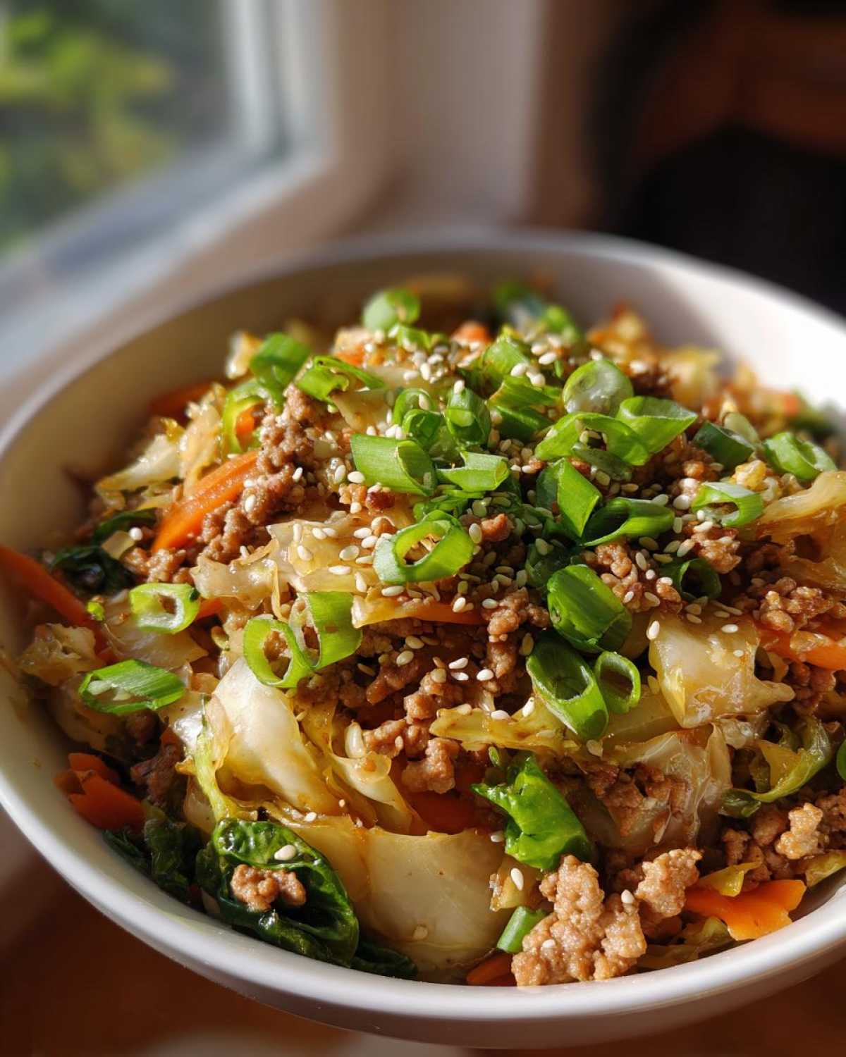 egg roll in a bowl - detail 2
