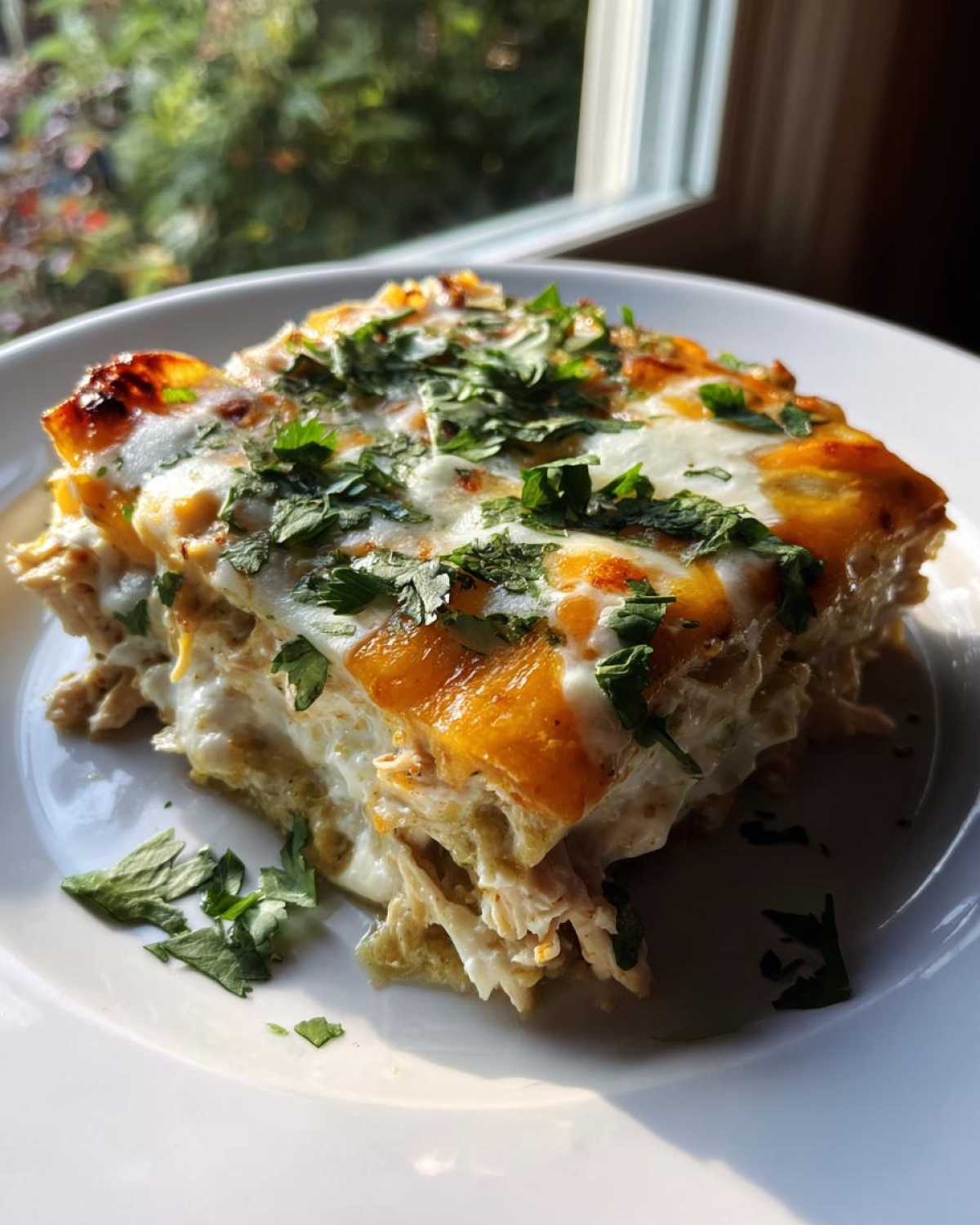 green chile chicken enchiladas - detail 2