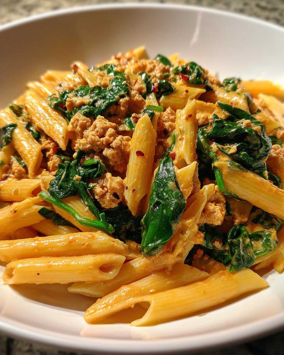 ground turkey pasta - detail 1