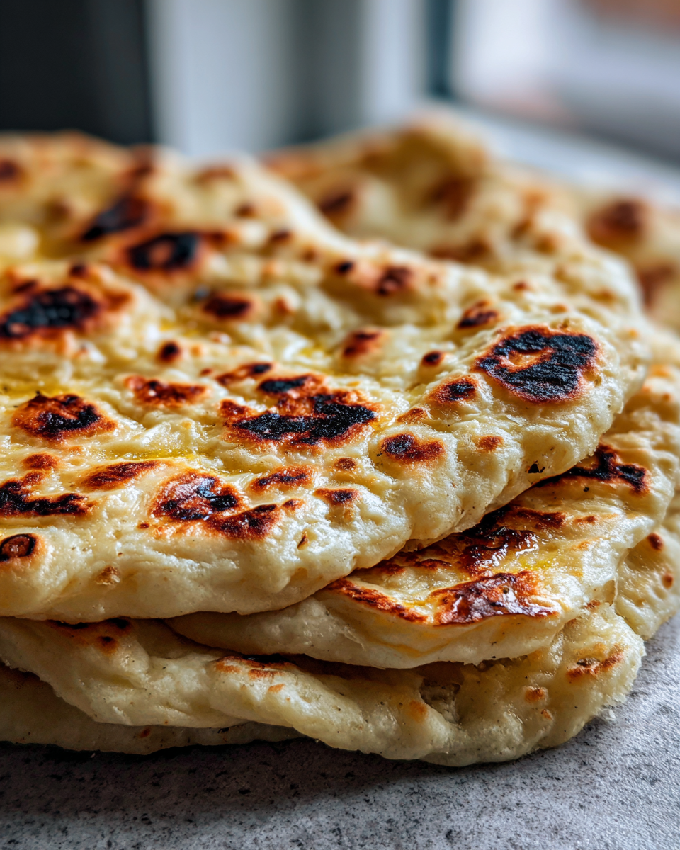 homemade naan bread - detail 2