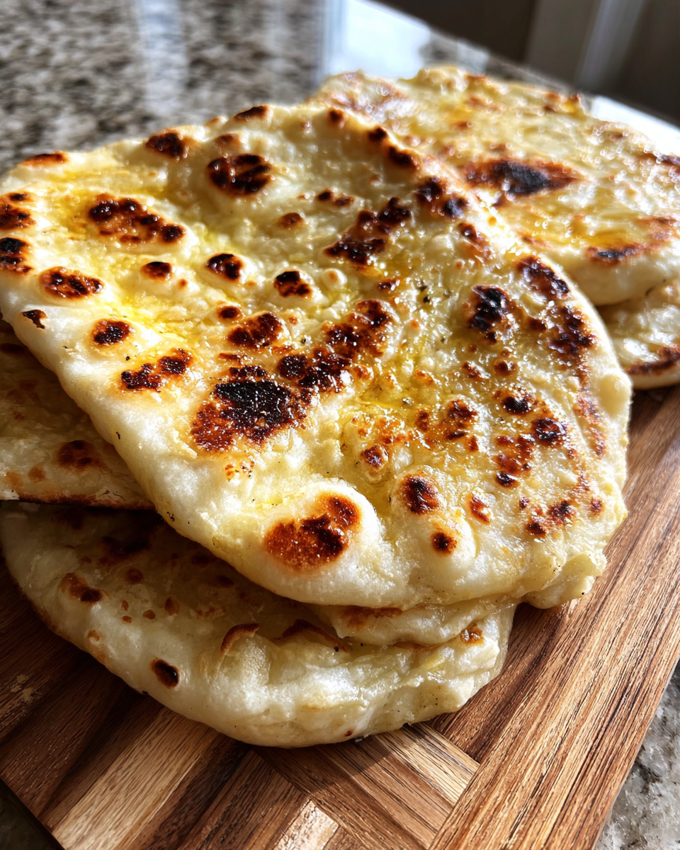 homemade naan bread - detail 3