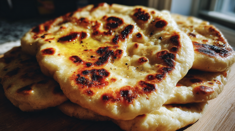 homemade naan bread