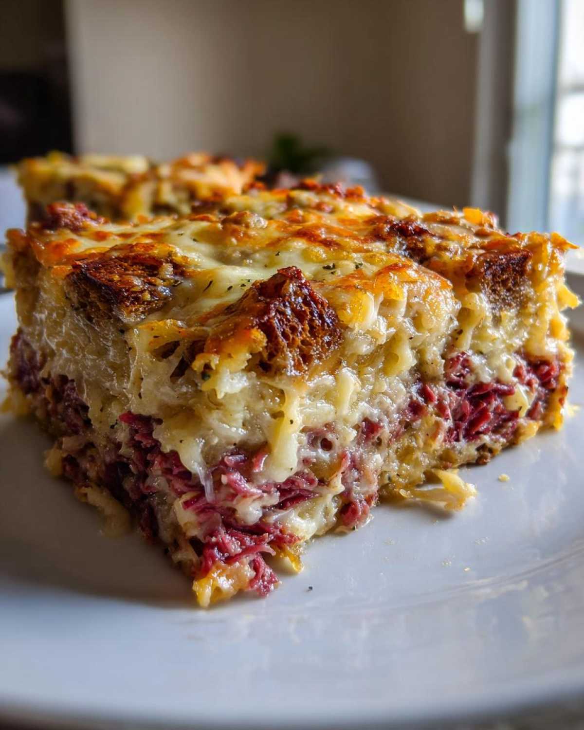 homemade reuben bake - detail 1