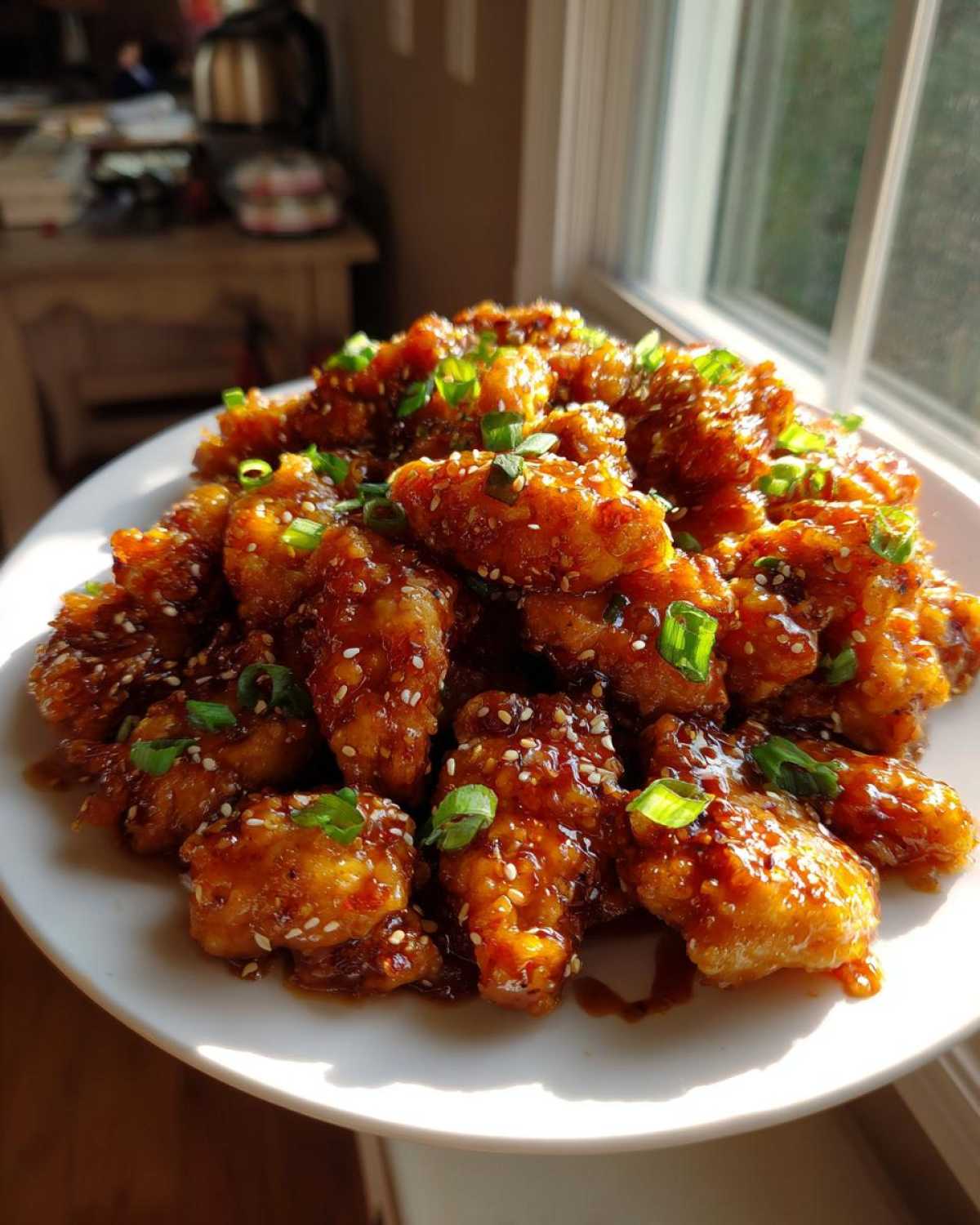 honey garlic chicken - detail 1