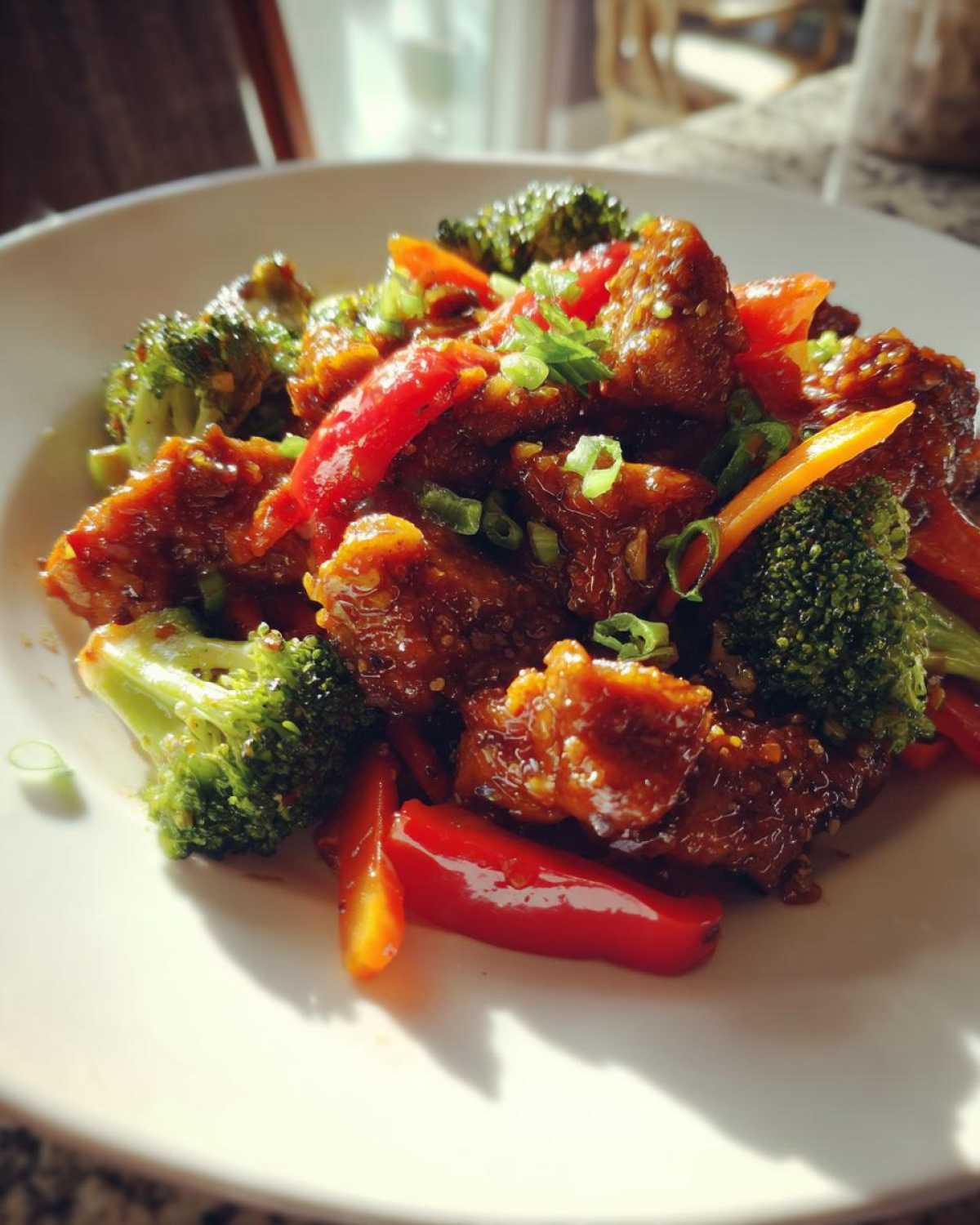honey garlic chicken stir fry - detail 1
