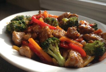 honey garlic chicken stir fry