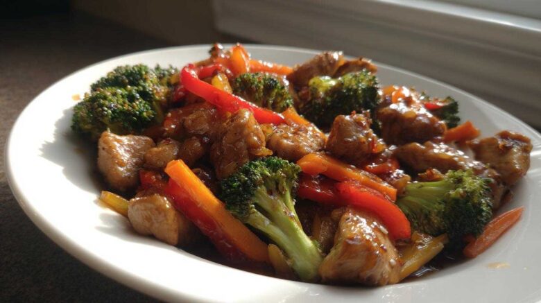 honey garlic chicken stir fry