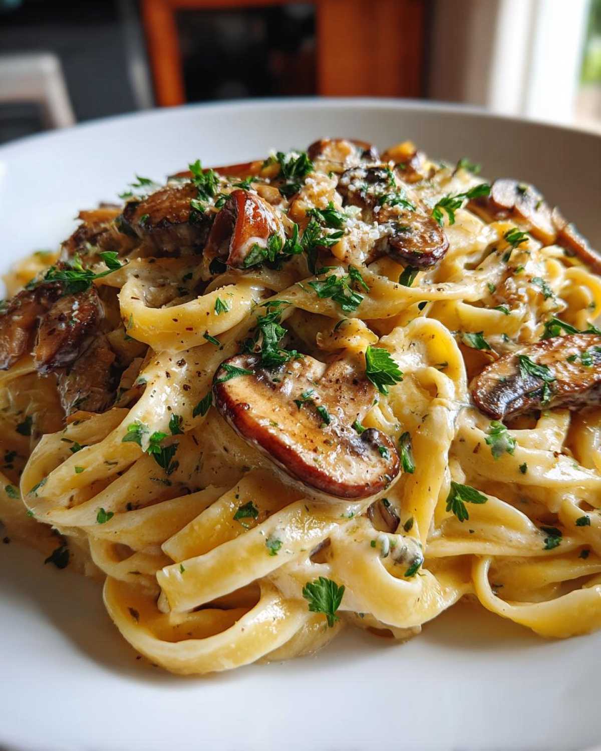 mushroom pasta - detail 4