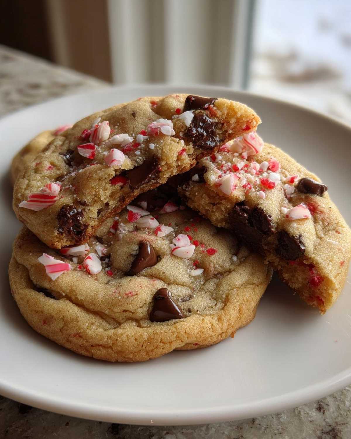 peppermint chocolate chip cookies - detail 1