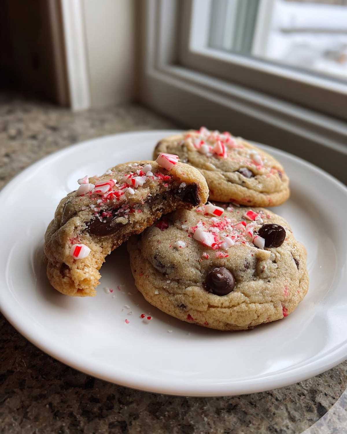 peppermint chocolate chip cookies - detail 3