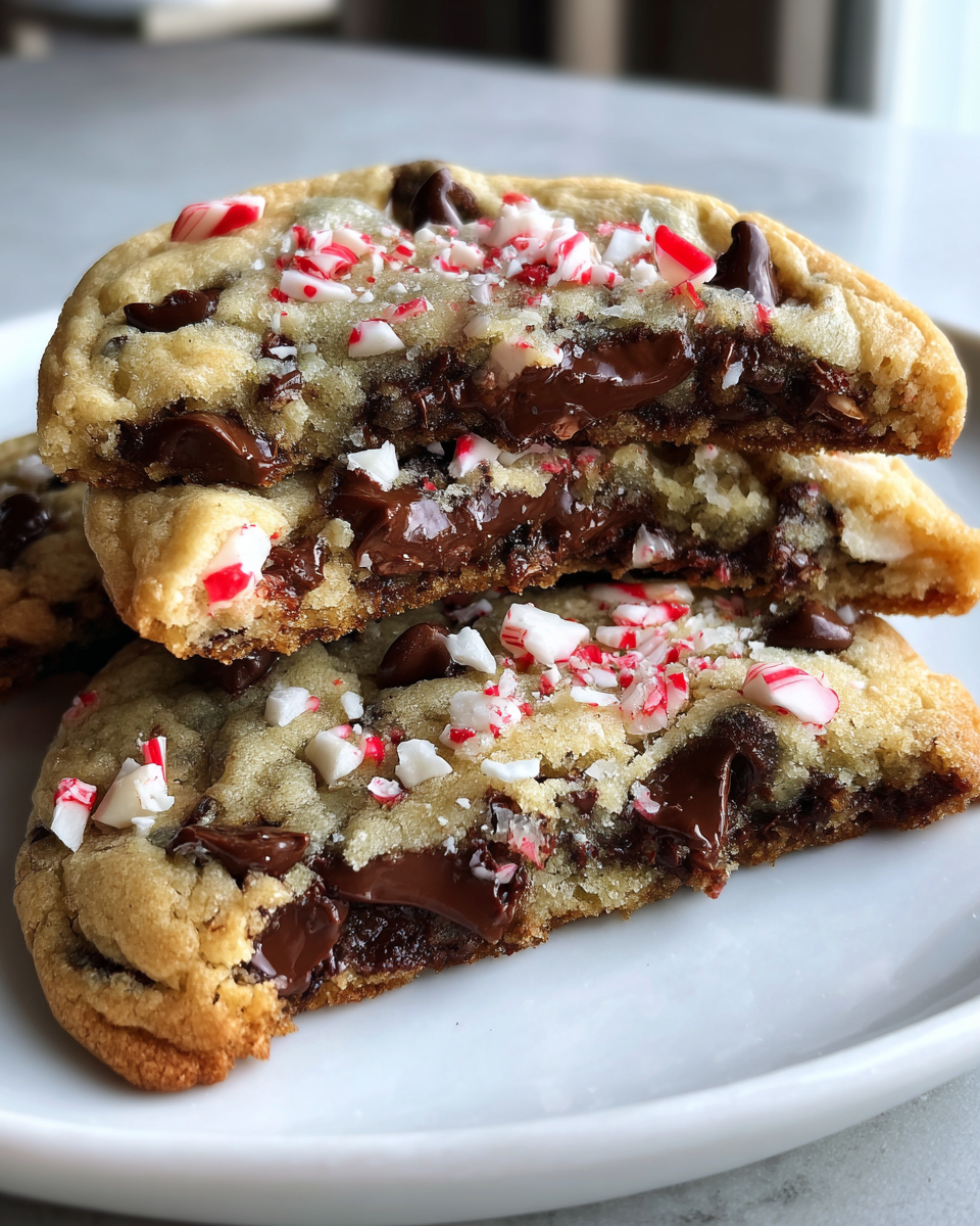 peppermint chocolate chip cookies - detail 4