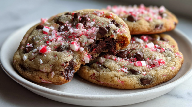 peppermint chocolate chip cookies