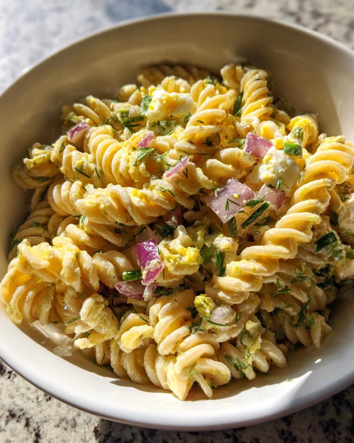 pickle pasta salad - detail 1