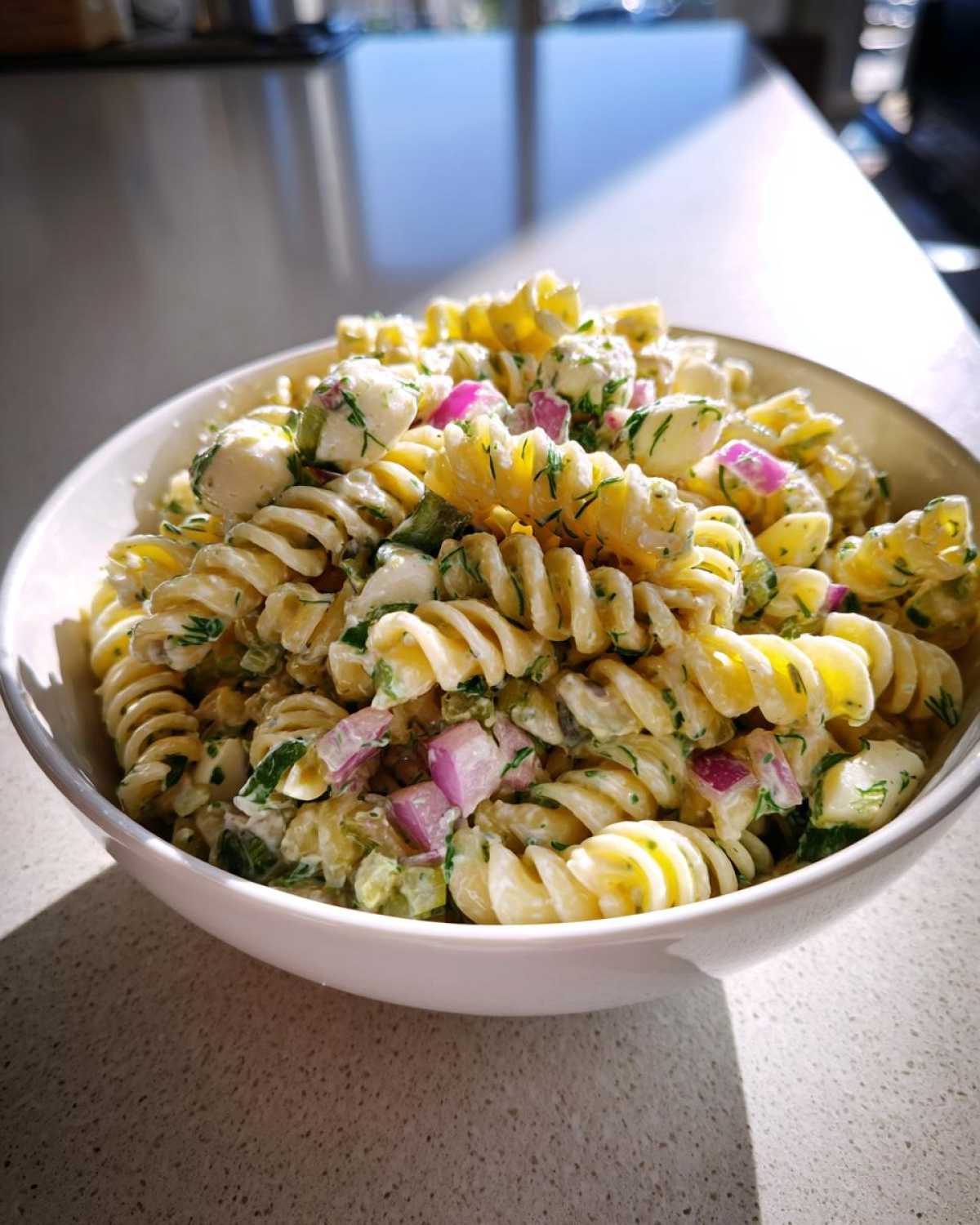 pickle pasta salad - detail 2