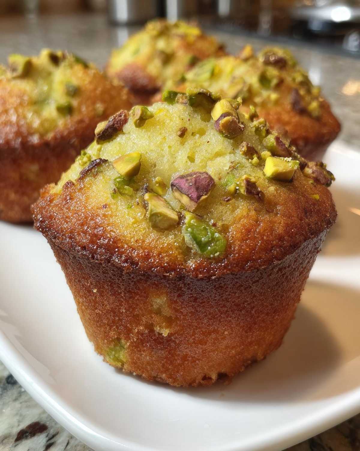 pistachio muffins - detail 1