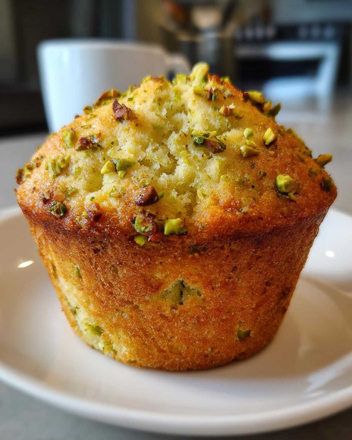 pistachio muffins - detail 2