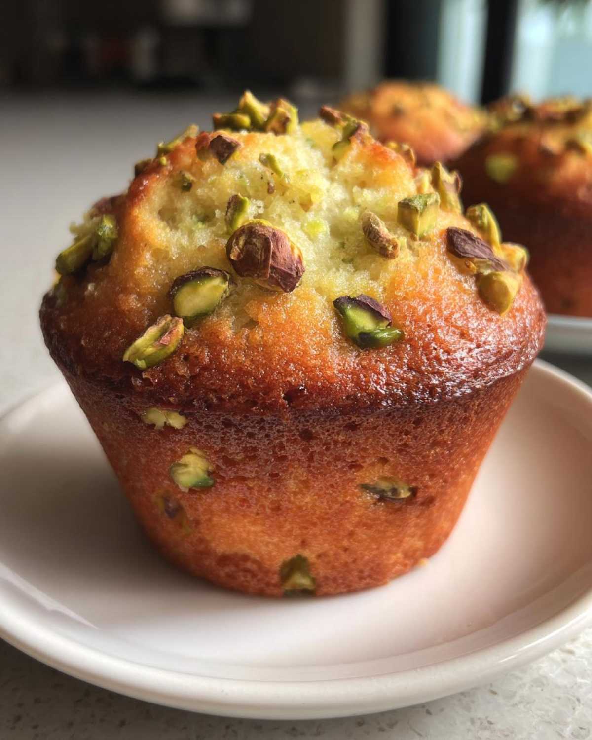 pistachio muffins - detail 3