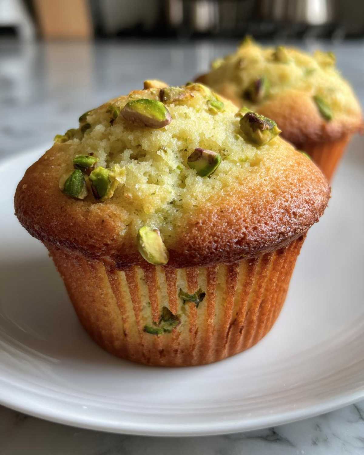 pistachio muffins - detail 4