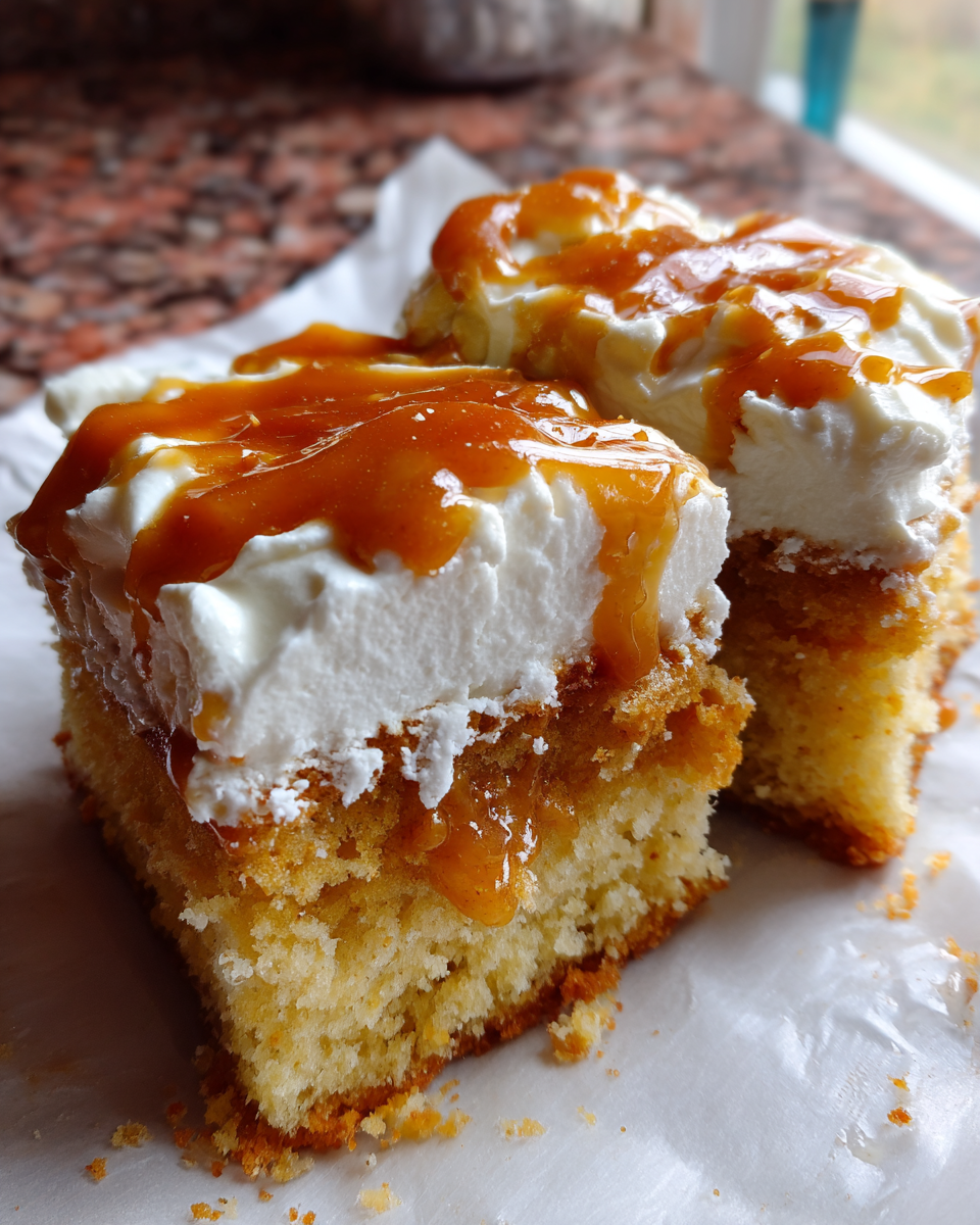 pumpkin poke cake - detail 1
