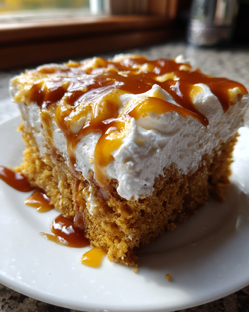 pumpkin poke cake - detail 4