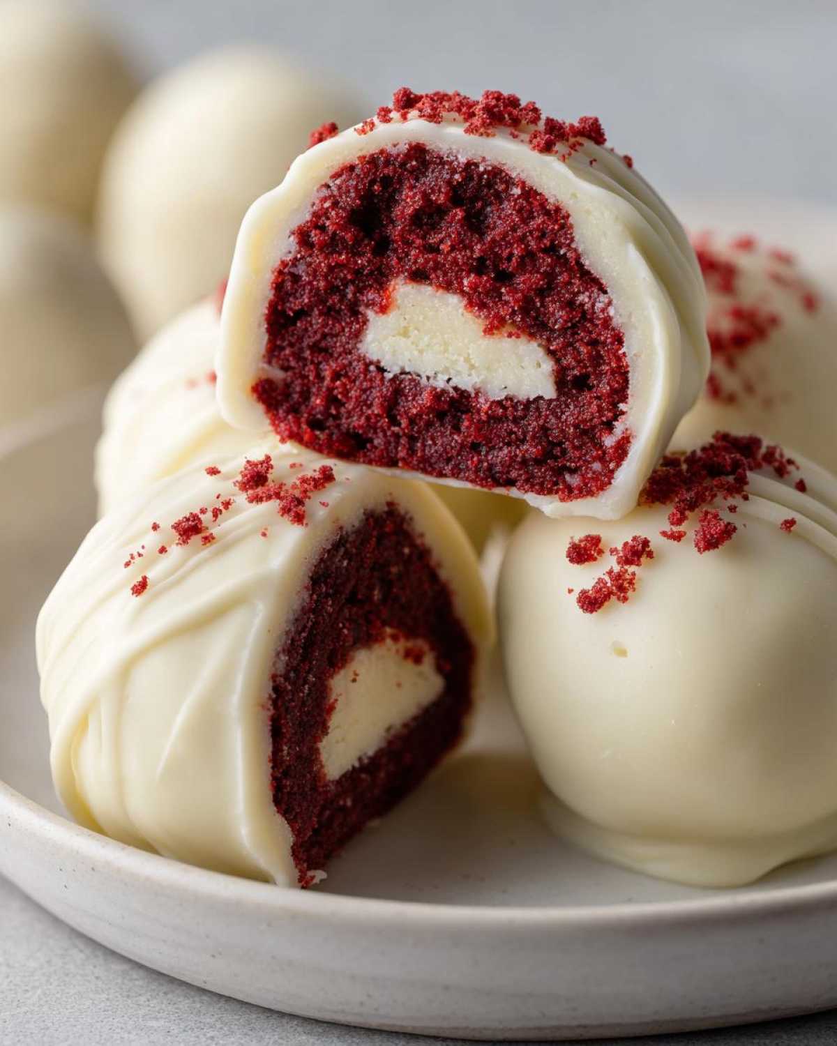 red velvet cake balls - detail 1
