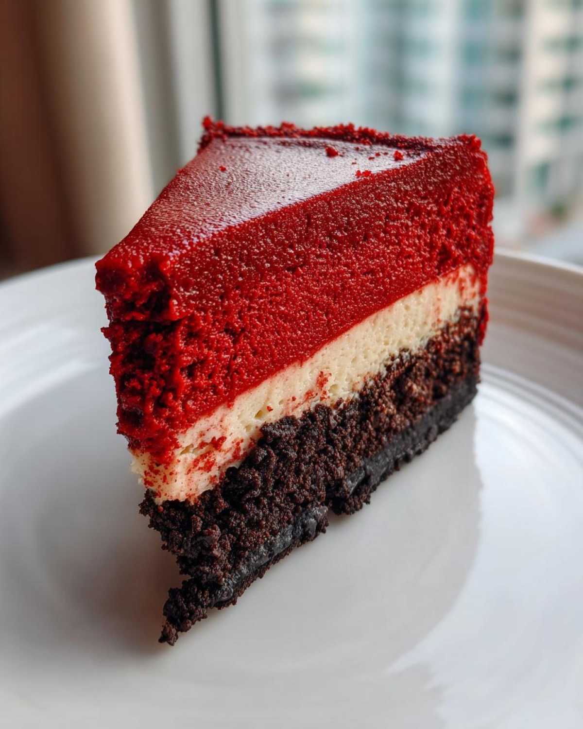 red velvet cheesecake - detail 2