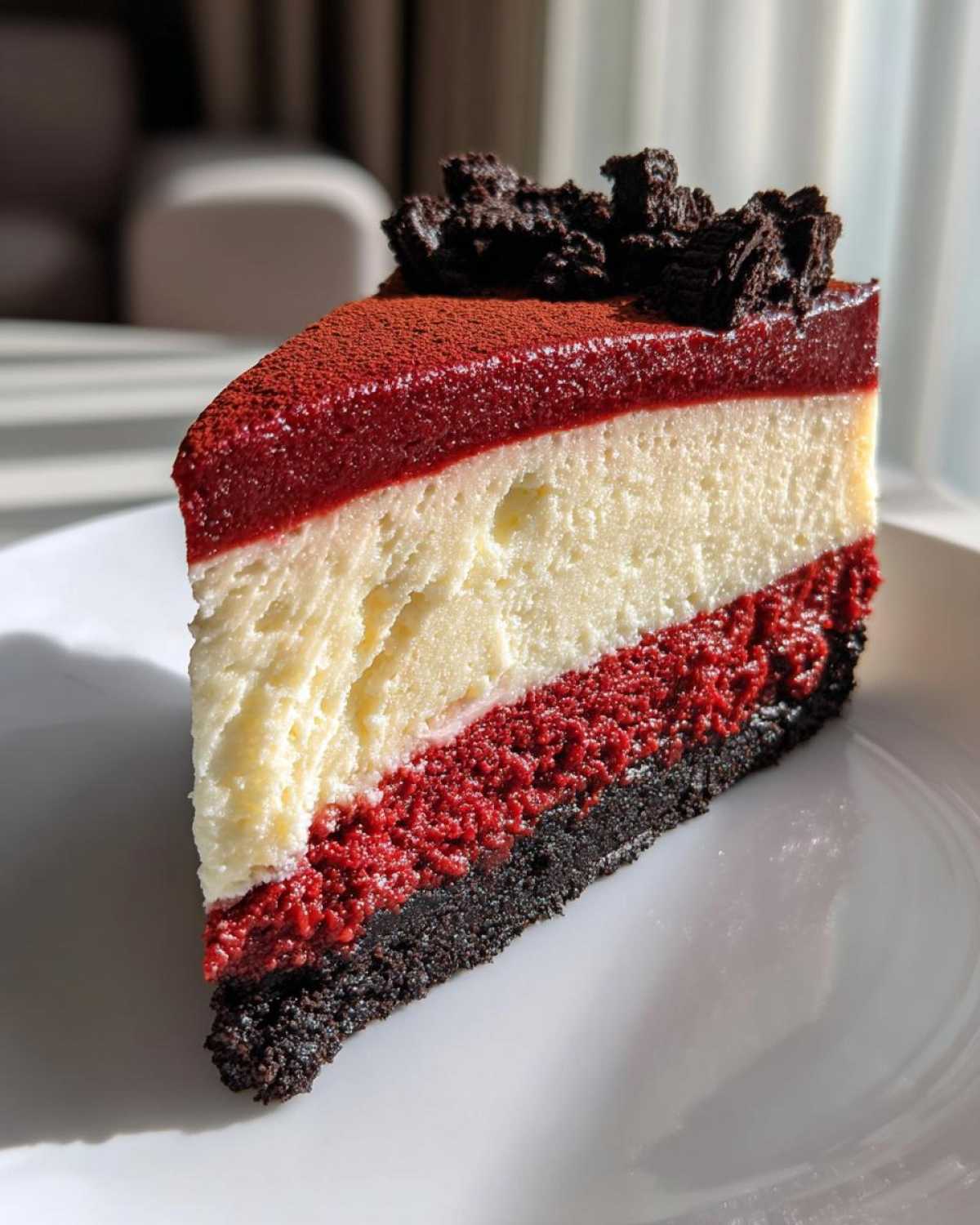 red velvet cheesecake - detail 4