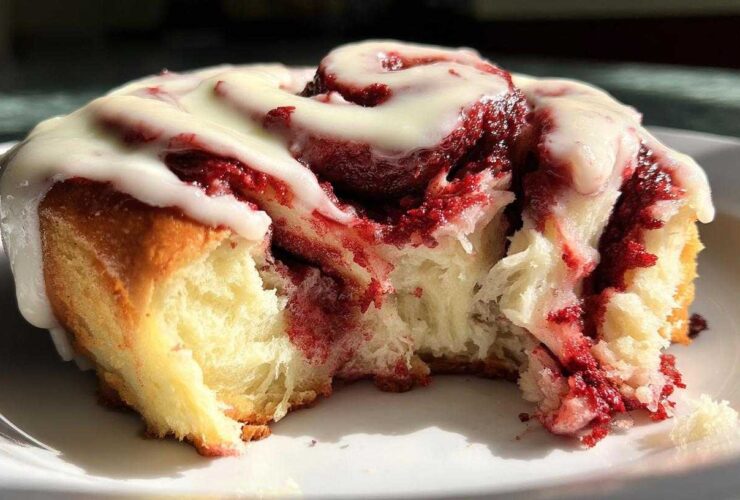 red velvet cinnamon rolls